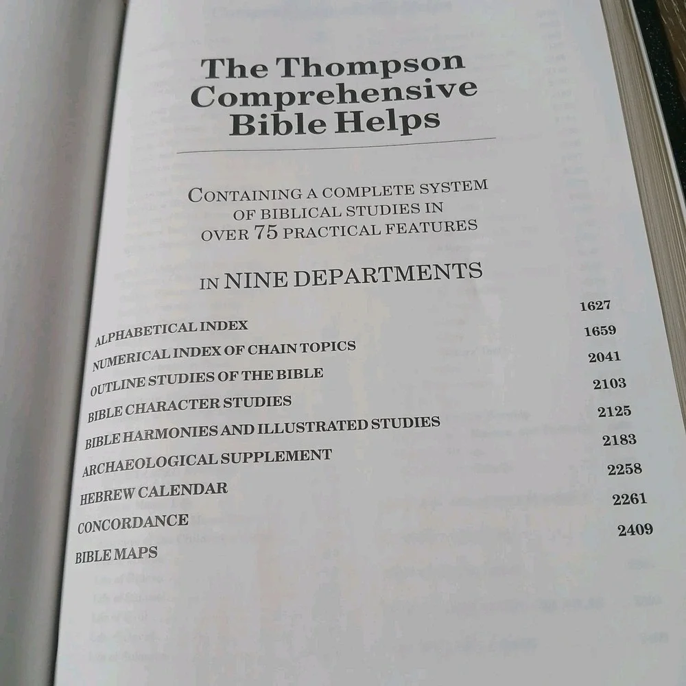 The Thompson Chain Reference Study Bible  NKJV Thumbed Index Black Bonded...